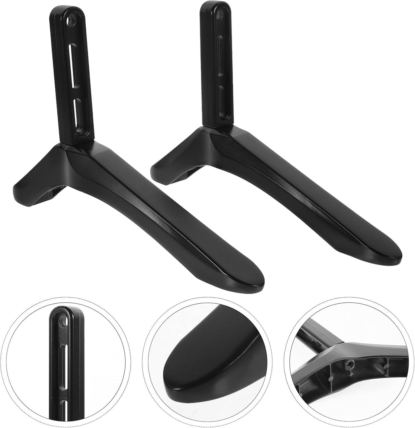 Uonlytech TV Stand Base Pedestal with Screws Black Tabletop TV Holder Support Bracket Replacement Feet Support