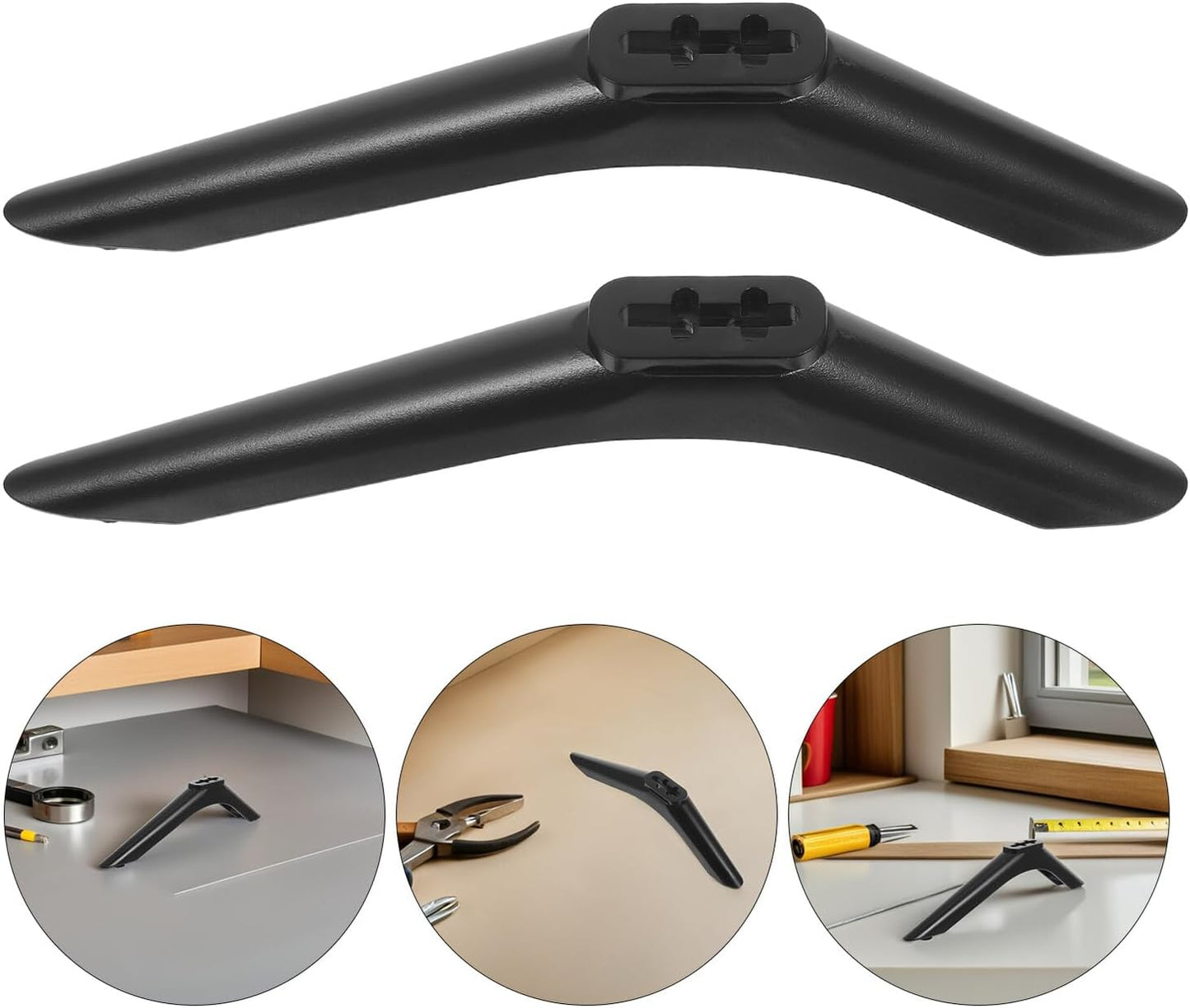Lurrose 32-43 Inch Universal Tv Stand Base with Screws, Replacement Tabletop Support Brackets for LCD LED Televisions