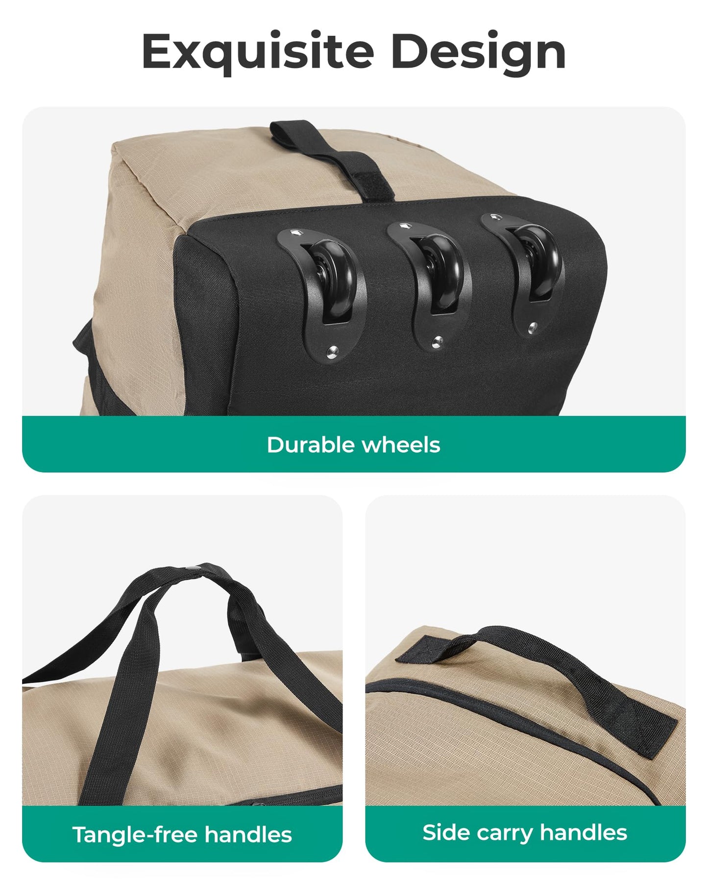 BAGSMART 83L Foldable Travel Bag, Large Duffle Bag for Travel, Weekender Duffel Luggage Bag for Sport College Camping, Water Resistant, Brown