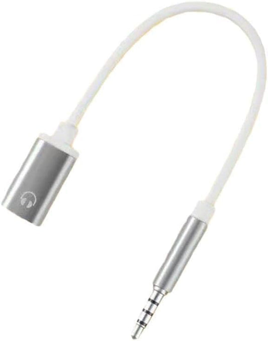 Czhotg 3.5mm MP3 White Male to TypeC Female Audio Cable Cord Analog Cable Type-C Converter Earphone Adapter Compatible