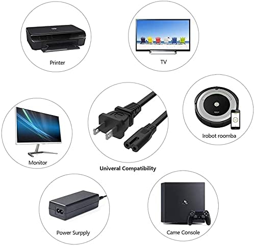 BestCH 110V 120V 50-60Hz Exos-9 Exos9 Power Input: - AC in Power Cord Outlet Plug Cable Lead for Aiwa Portable Boombox