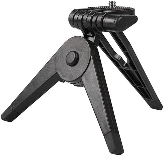 Reflex Camera 1/4''-20 Mini Portable Folding Tripod with Screw Mount Adapter - ABS Plastic Stabiliser Stand for Action
