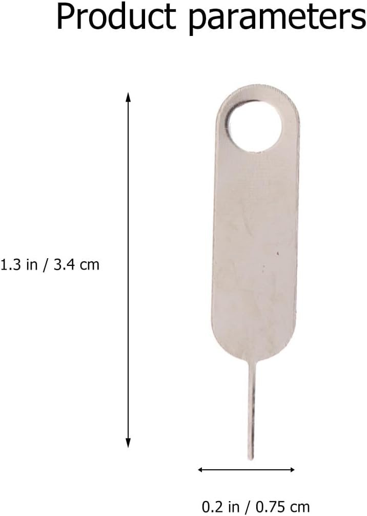 100pcs Mikikit Universal Sim Tray Eject Pin Tool for Mobile Phones, Hard Steel Removal Needle, Compatible