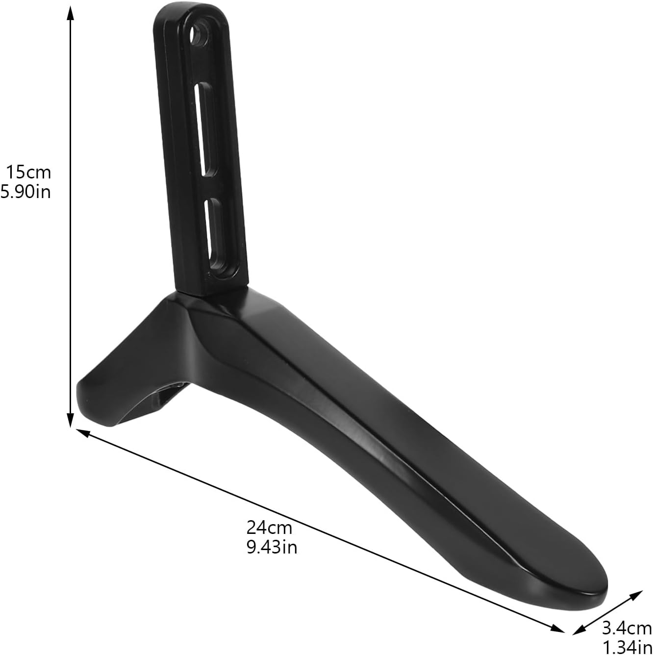 Luxshiny TV Stand Replacement Base with Screws Stable Black TV Holder Pedestal for Desktop Use for Living Room