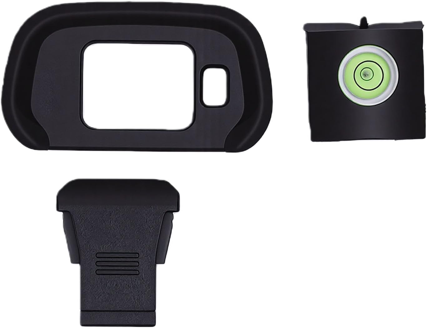 R7 Bewinner Viewfinder Eyecup & Hot Shoe Cover | Soft Silicone Kit with Bubble Level for Camera