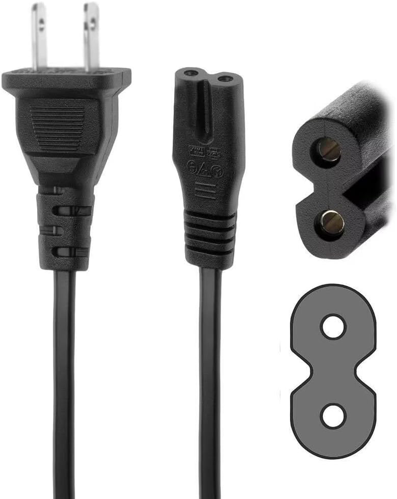 MDCGPower 5ft 58R6E1 58RGE 60H6E 2-Prong AC Power Cord Cable Compatible with Hisense LED Smart TV Lead