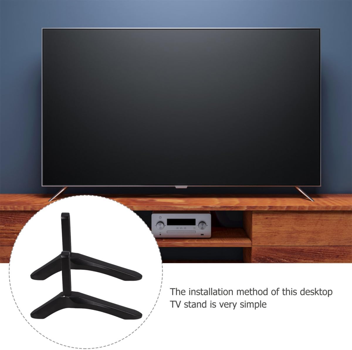 BESPORTBLE TV Stand Tabletop Replacement Legs Aluminum Alloy No-Drill Heavy Duty TV Base Support for Small to Medium
