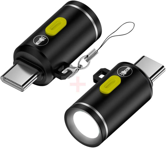 CY 2pcs/Set 210 Adapter USB-C Type-C Male LED Light Interior Atmosphere Lighting for Outdoors Walking cling Phone