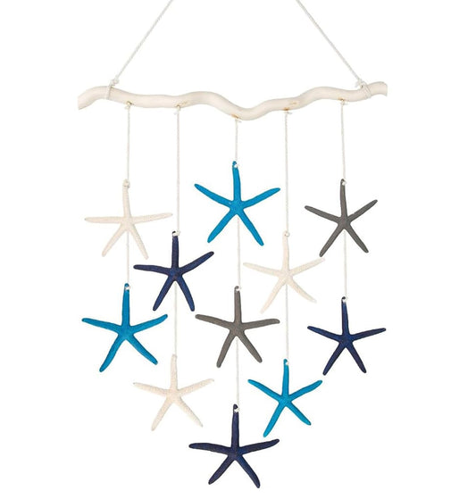 JQAQJU Wooden Coastal Beach Wall Hanging Decor with Starfish Driftwood Handmade, Beach Room Decor for Home Indoor Outdoor, Driftwood Coastal Wall Art, Coastal Ocean Room Decor for Bedroom, Living Room