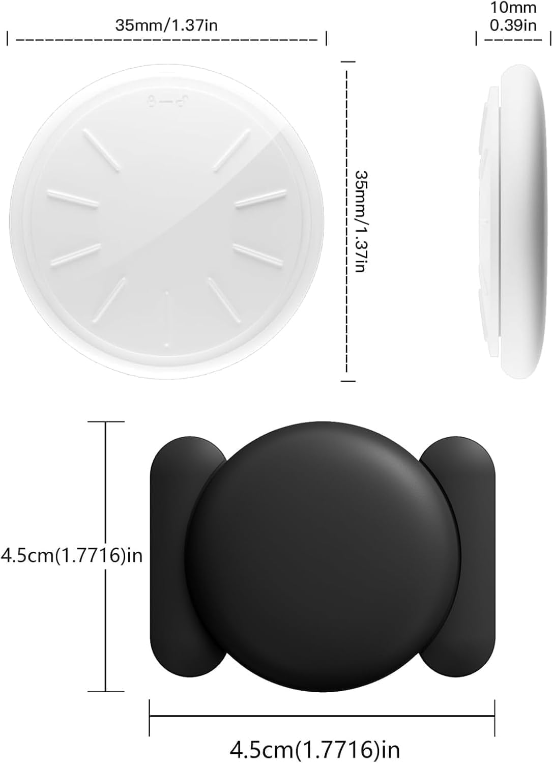 Dahetag (Black,1PCS) GPS Tracker for Vehicles,Real Time GPS Car Tracker Work with Apple Find My(iOS Only),No Monthly