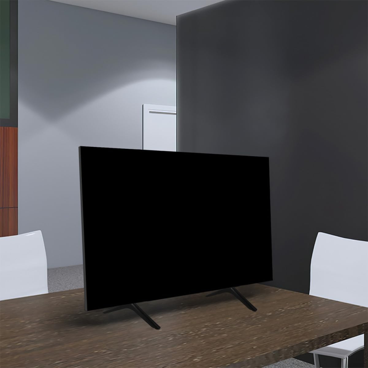 TOPPERFUN TV Stand Base Aluminum Alloy No-Drill Desktop Mount Stable TV Riser Stand Universal Tabletop Support