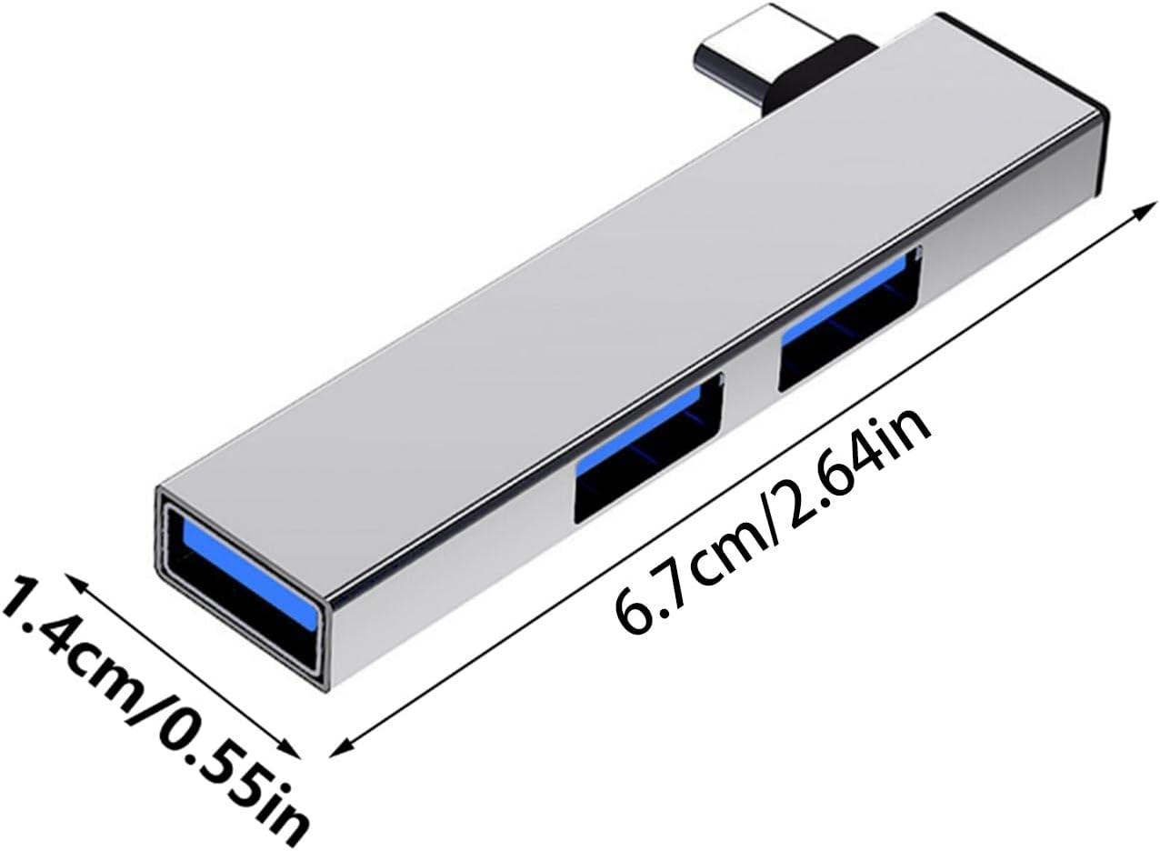 Fowspvzn 90 4 USB3.0 Degree Fast Speed USB C Docking Station Port Hubs Data Transfer for PC Laptop