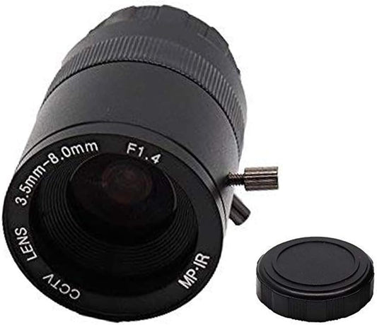 Dahszhi 3.5-8.0mm F1.4 1/3" 1:1.4 CCTV Lens CS Mount Manual Focus Zoom Focal IR for Security IP Camera