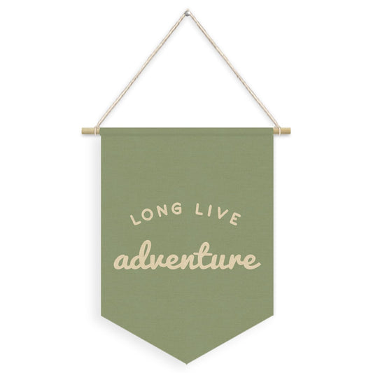Dilemat Sage Green Playroom Decor,Boy Nursery Decor,Long Live Adventure Linen Pennant Banner,Camper Decor Wall Hanging for Toddler Decorations,Boy Room,Nursery,Playroom