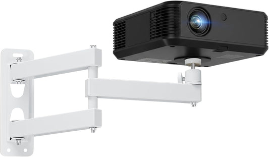 CroBlissful 360 1/4" Foldable Projector Wall Mount, Ceiling Projector Mount, Universal Adjustable Rotation, Projectors