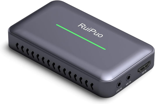 RuiPuo 4K 60HZ 1080P/60Hz 3.0 7/8/8.1/10/11, Video Capture Card, Single HDMI Input Video Capture Card HDMI to USB Audio