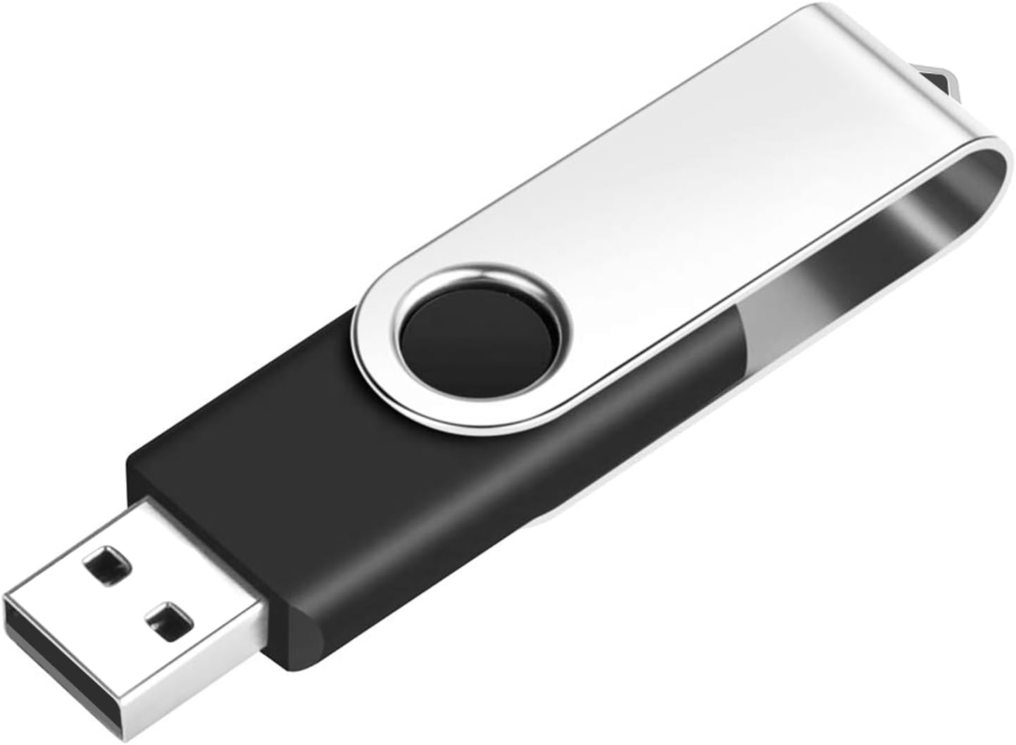 EASTBULL 3Pack 1GB 2.0 1GB) of USB Flash Drives USB Drive Swivel USB Drives Memory Stick Metal Pen Drive (Black