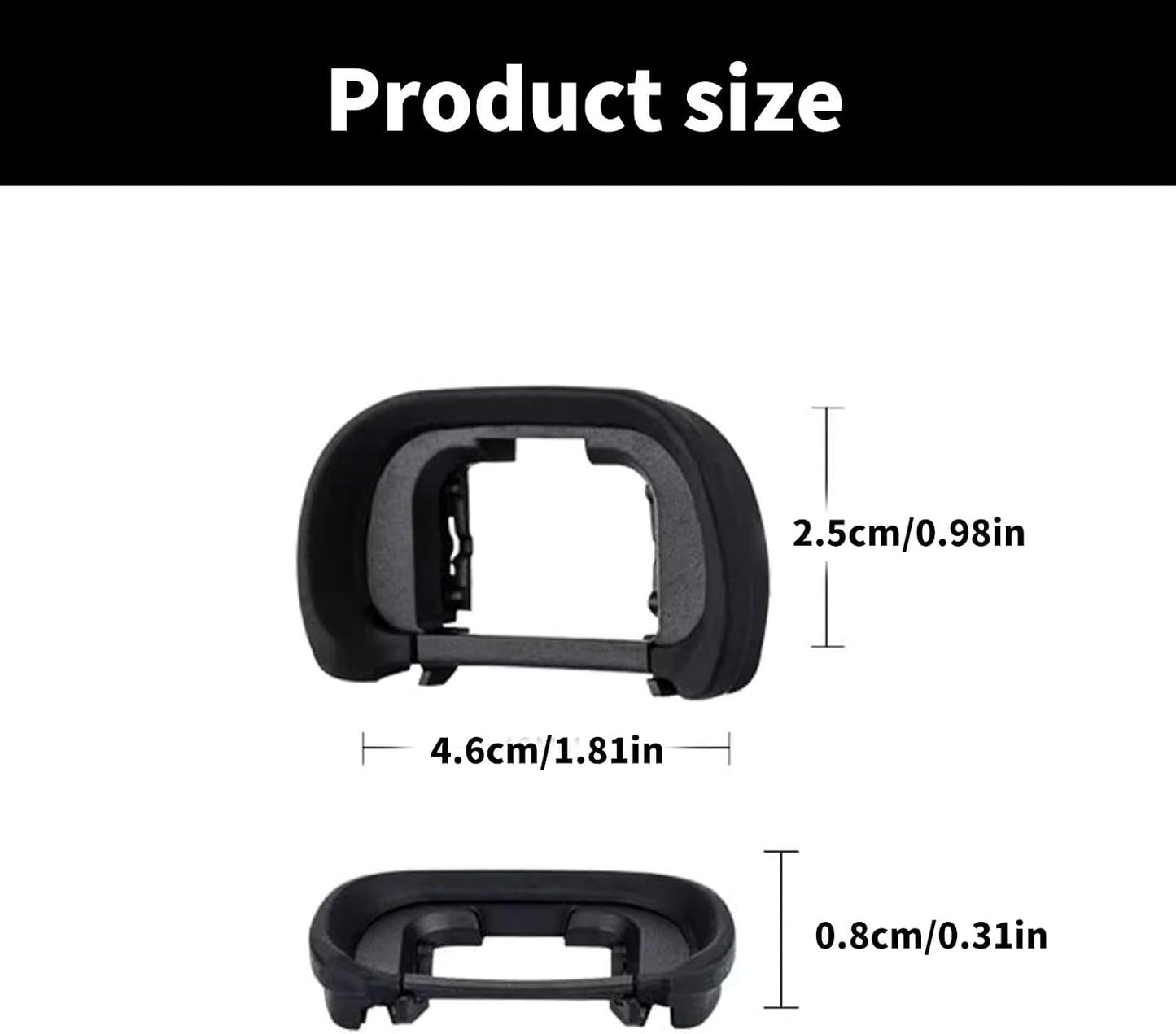 JINPIAOPIAO EP18 Silicone Eyepiece for Cameras Protects Viewfinder from Dusts and Scratches