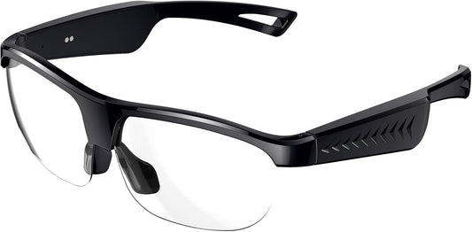 Coucur Bluetooth Glasses with Bluetooth Speaker-No Camera Smart Glasses UV Protection Polarized Sunglasses, Touch