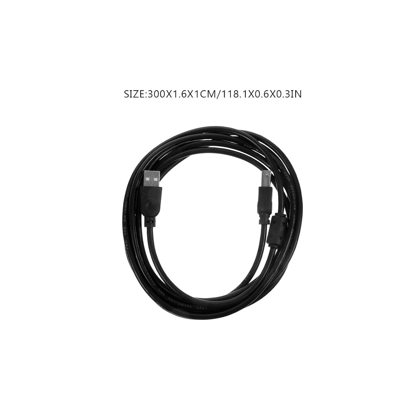 2.0 3 OUNONA USB Printer Cable Meter for Computer and Fax Machine, Black USB Cable for Office Printing Accessories