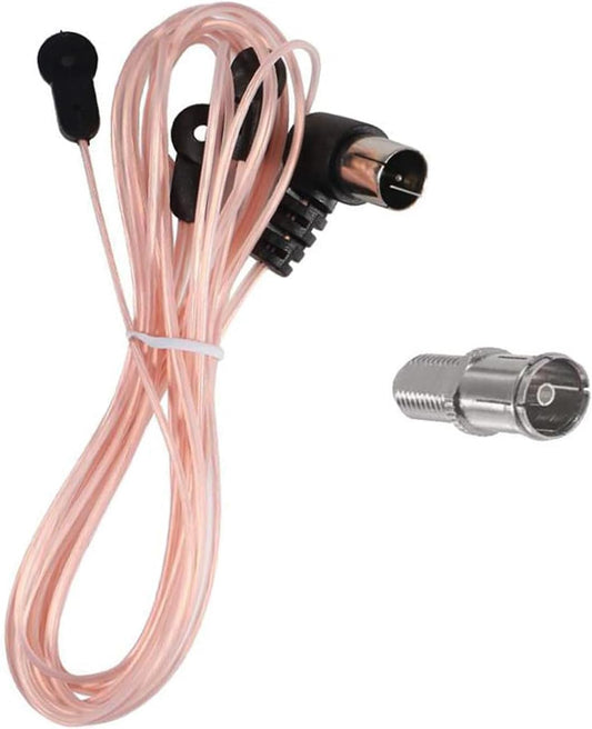 DIANN 75 3 FM Antenna Ohm FM Dipole Antenna with Adapters for Indoor Radio Home Stereo Receiver AV Audio Home Theater
