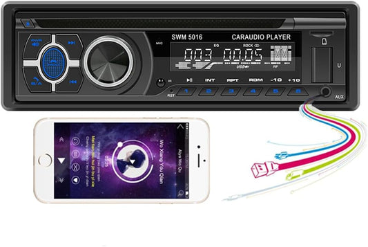 WEPARTICULAR Player,MP3 Single Din Car Stereo CD DVD USB Music Unit Car Radio,Support Bluetooth FM/RDS/USB/AM