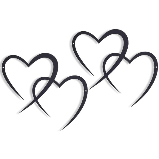 Hftjtsa Infinity Heart Metal Wall Decor Love Heart Wall Sign Modern Bedroom Decor Ornaments for Valentine's Day Room Living Wedding Decoration Bridal Shower Gifts