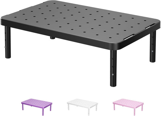 (PTT001-B), 1 Pack, WALI Computer Monitor Stand for Desk, Adjustable Laptop Riser, Desk Monitor Stand Underneath