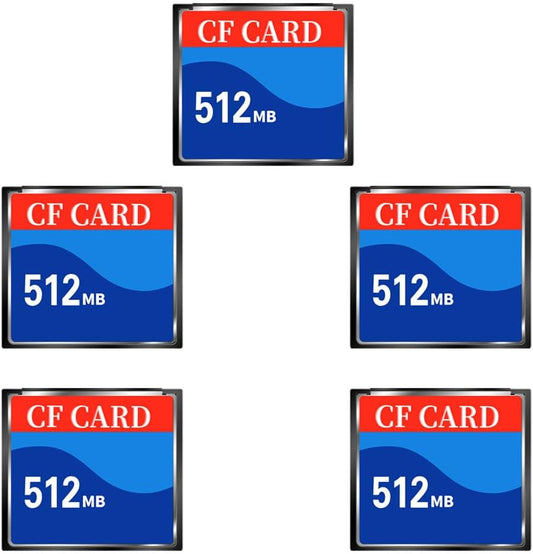 Mrekar 5pack 512MB Card5PACK Original CF Card Type I for Camera Numerical Control Machine Tool Storage