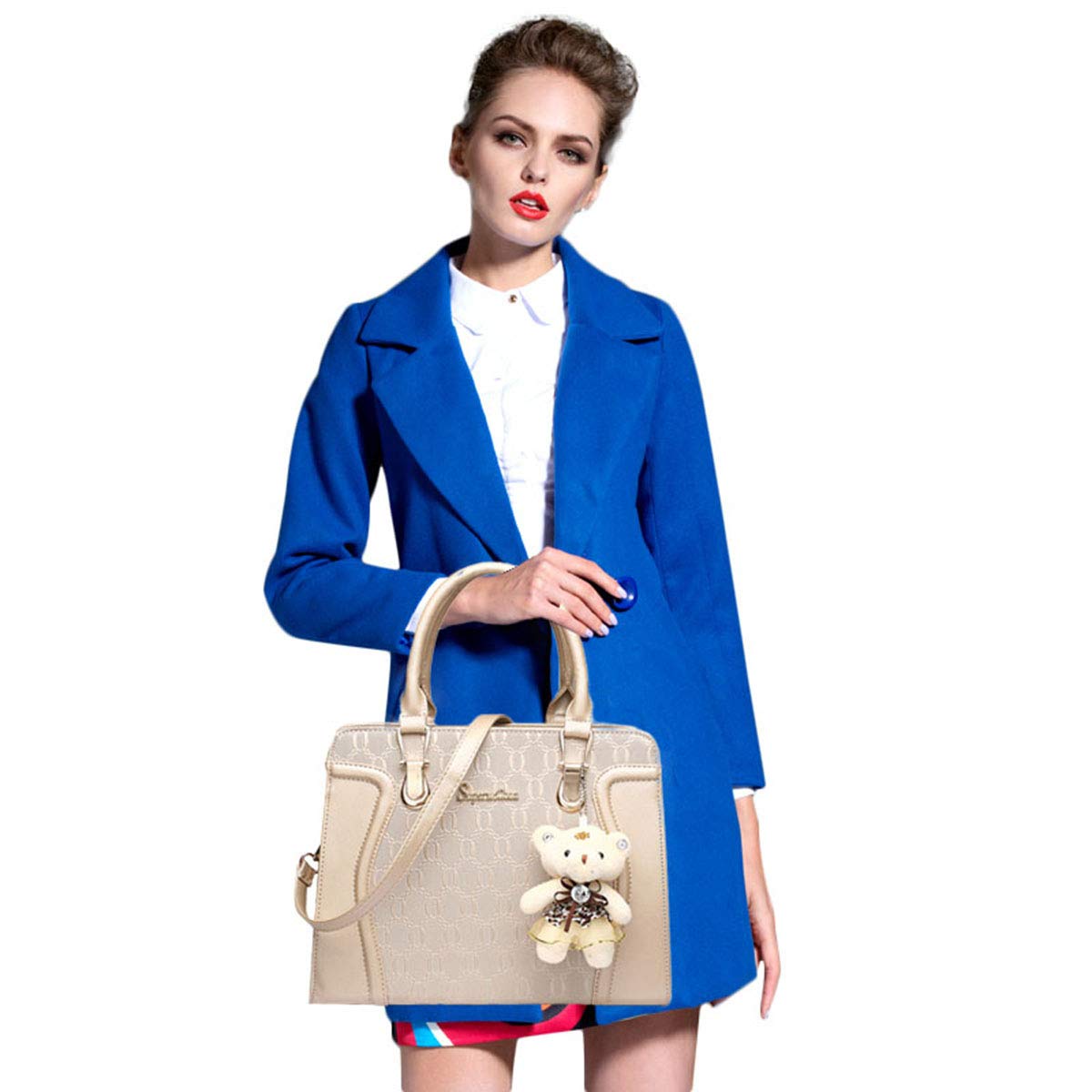 Women's Fashion Handbags Tote Bags Shoulder Bag Top Handle Satchel Purse Set 4pcs