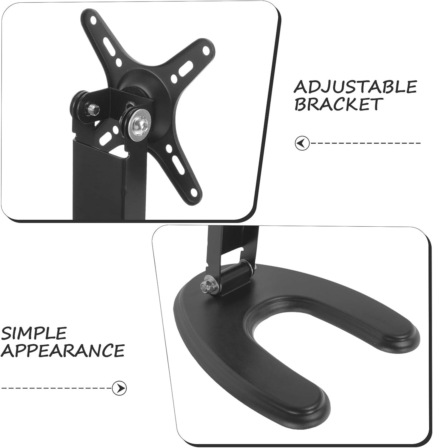 DIKACA 14-27 Inch Universal Tv Stand Base for LCD Tvs Without Drilling Compatible Monitor Mount for Home and Office Use
