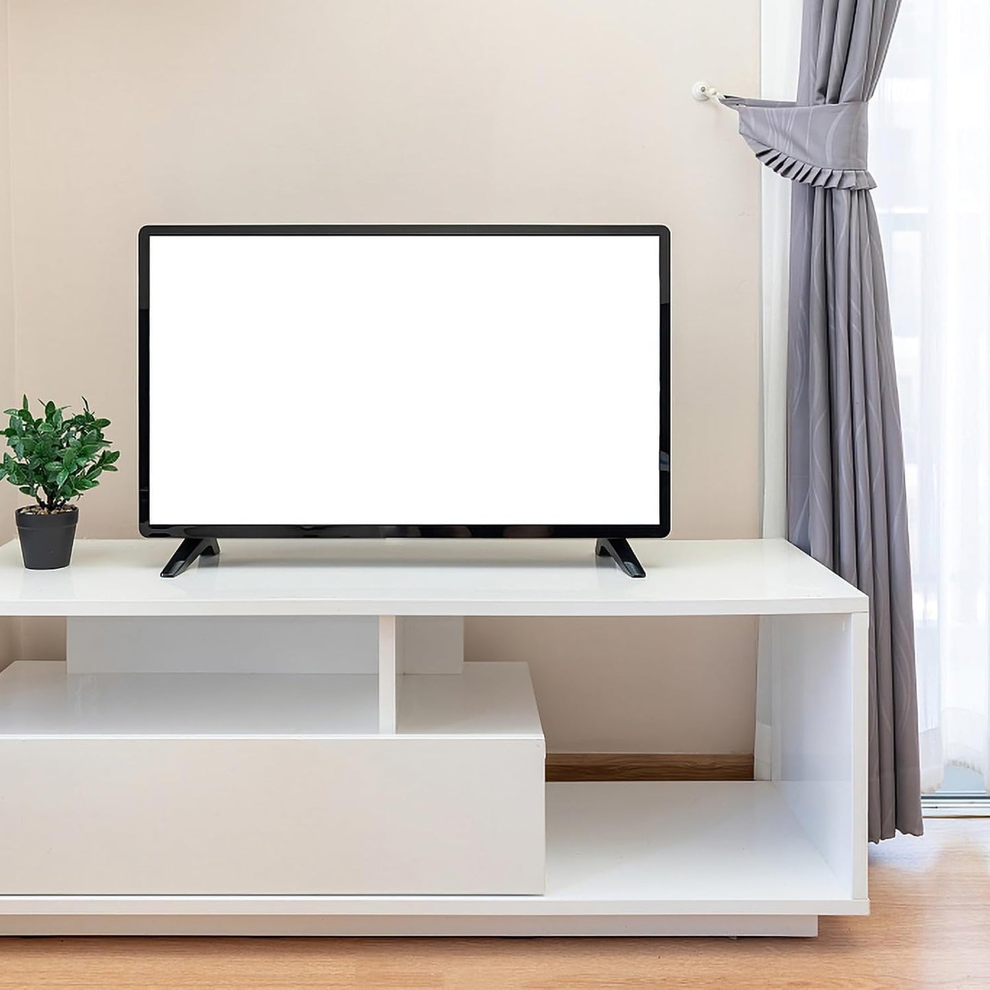 BESPORTBLE Tv Stand Base Replacement with Screws Stable Black Tv Holder Bracket for Desktop Use for Flat Screen