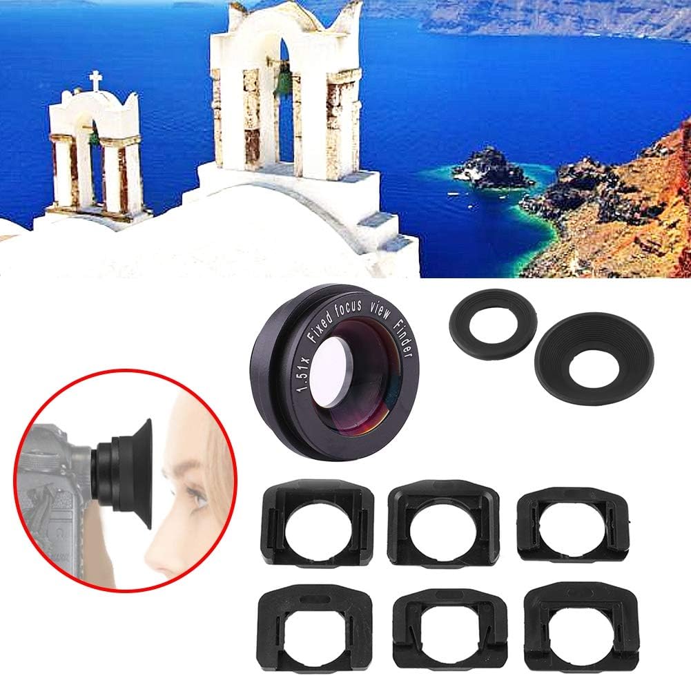 Spryflower 1.51X 6 Fixed Focus Viewfinder Eyepiece Magnifier, DSLR Camera Eyecup, Magnification with Mounting Bases