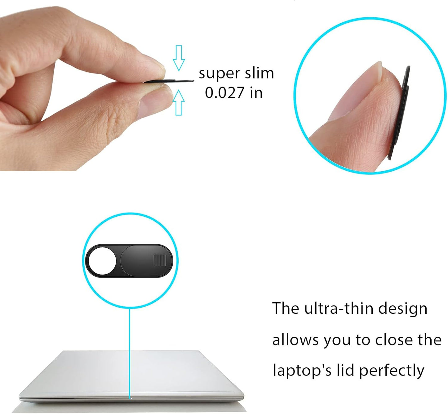 ZUCUCUC 6 Pack Laptop Camera Cover Slide, Camera Cover, Ultra Thin Webcam Cover Slide for Laptop, Desktop, PC, Tablet