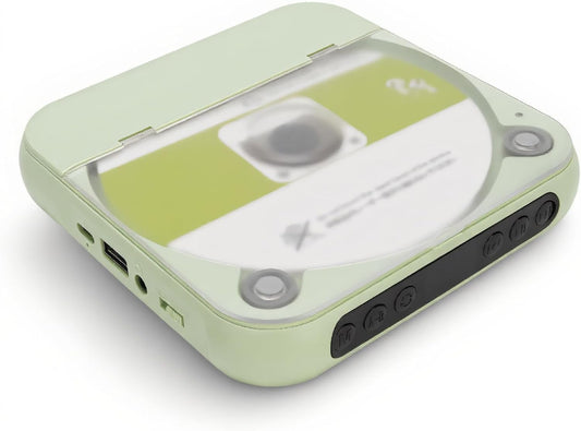 FAUOSWUK MP3 Portable CD Player cd Player Small Wall CD Players for Home with Speakers Stereo Sound, Rechargeable