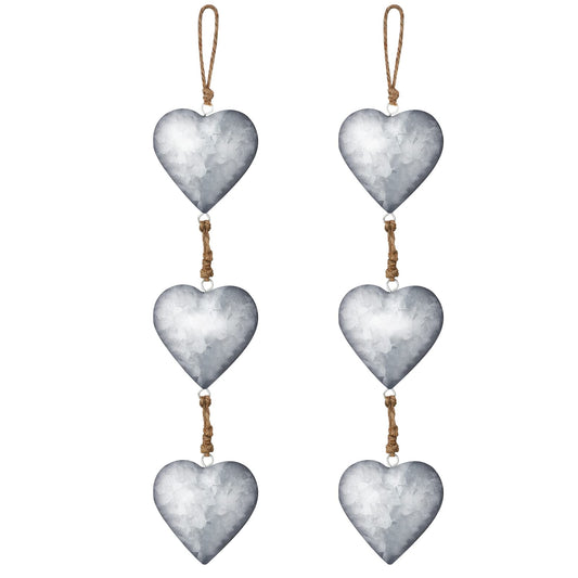 Moxweyeni 2 Pack Metal Heart Wall Decor Valentines Heart Decorations Galvanized Vintage Hearts Hanging Sign Rustic Country Love Wall Art for Couples Anniversary Gift Indoor Outdoor Home