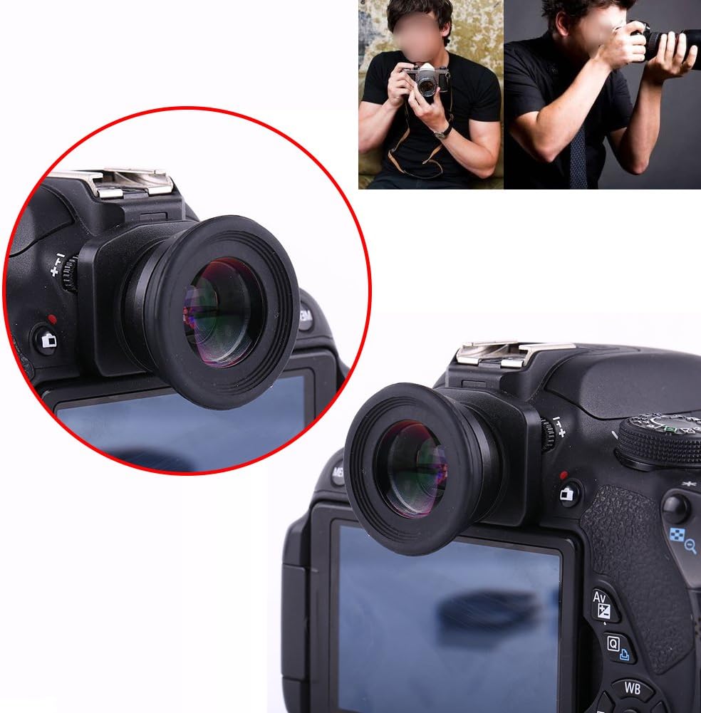 1.5X 6 EBTOOLS Fixed Focus Viewfinder, Eyepiece Magnifier Eyecup for DSLR Camera with Magnifier Mounting Bases Also