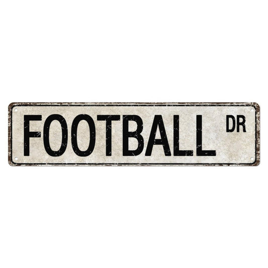 Football Vintage Look Metal Tin Sign For Bar/dining/living Room/cinema/shop Wall Decor, Football Room Decor for Boys, Football poster gift4x 16 inches