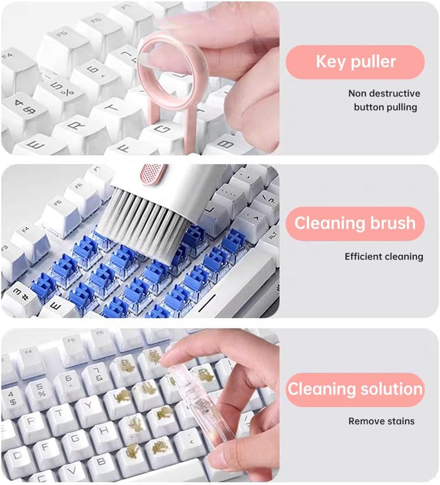 Loyanger 7 1 in Electronic Cleaner Kit,Keyboard Cleaner Laptop Monitor Computer Keyboard Brush for Earphones Mobile