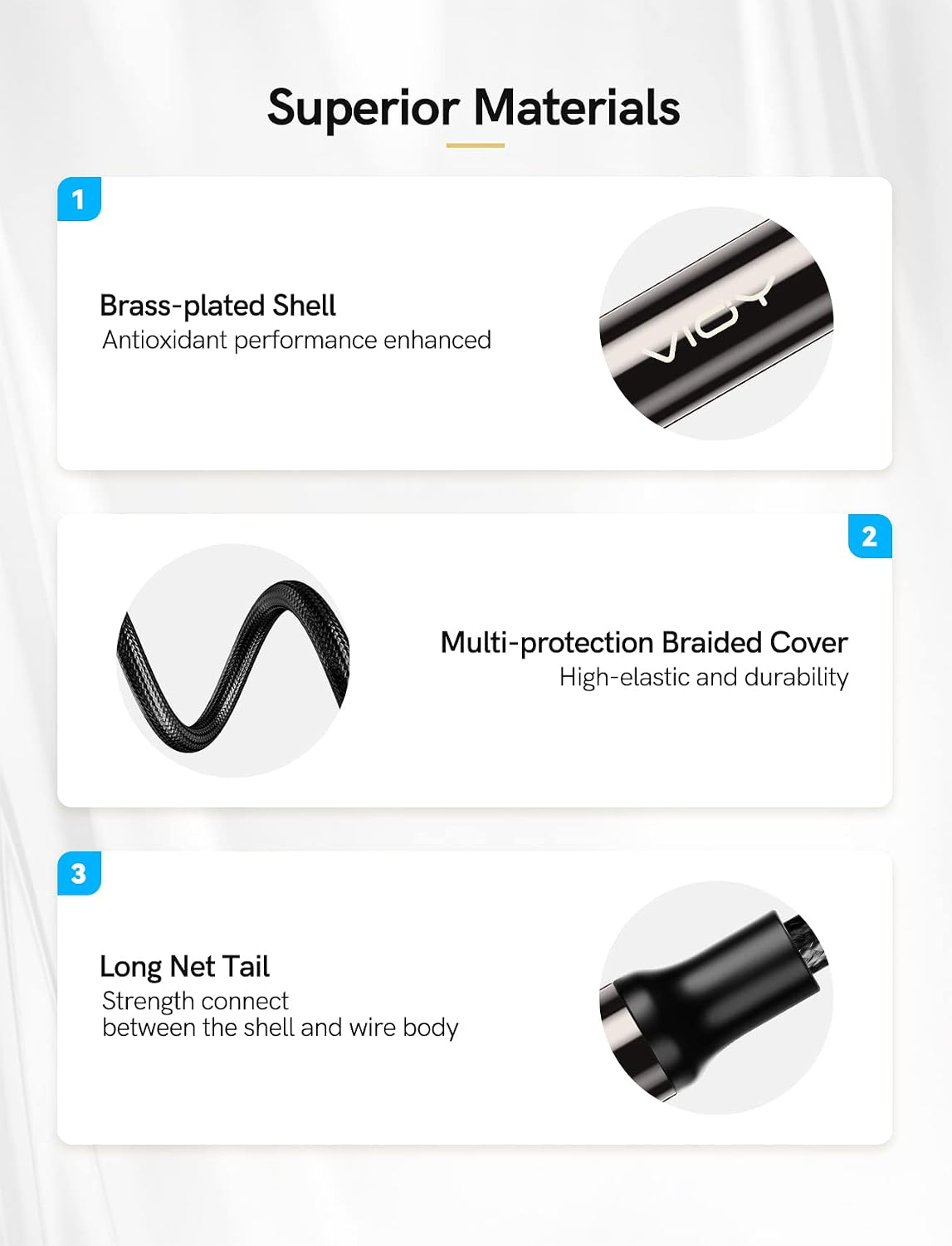 (3.3 ft/1 5.1 VIOY Coaxial Digital Audio Cable M)-[Gold-Plated & Braided]-Subwoofer Cable RCA Male to Male HiFi SPDIF