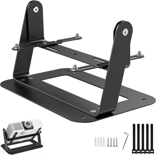 DAWASAPAT Desktop Foldable Stand, Universal Projector Ceiling Mount with Adjustable Plate Arms, Wall Mount with Cable