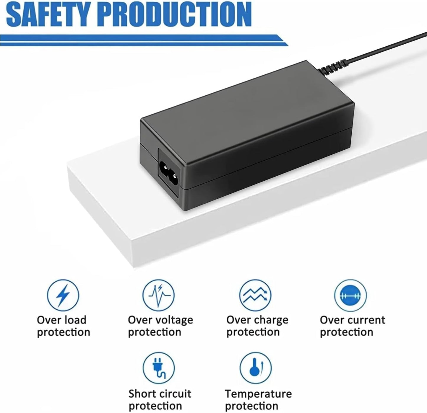 Dysead 12V 5A 5000mA +8 PA-1059 12-Volt 5A Replacement DC AC Power Supply Adapter Port Plug Split Power Cable
