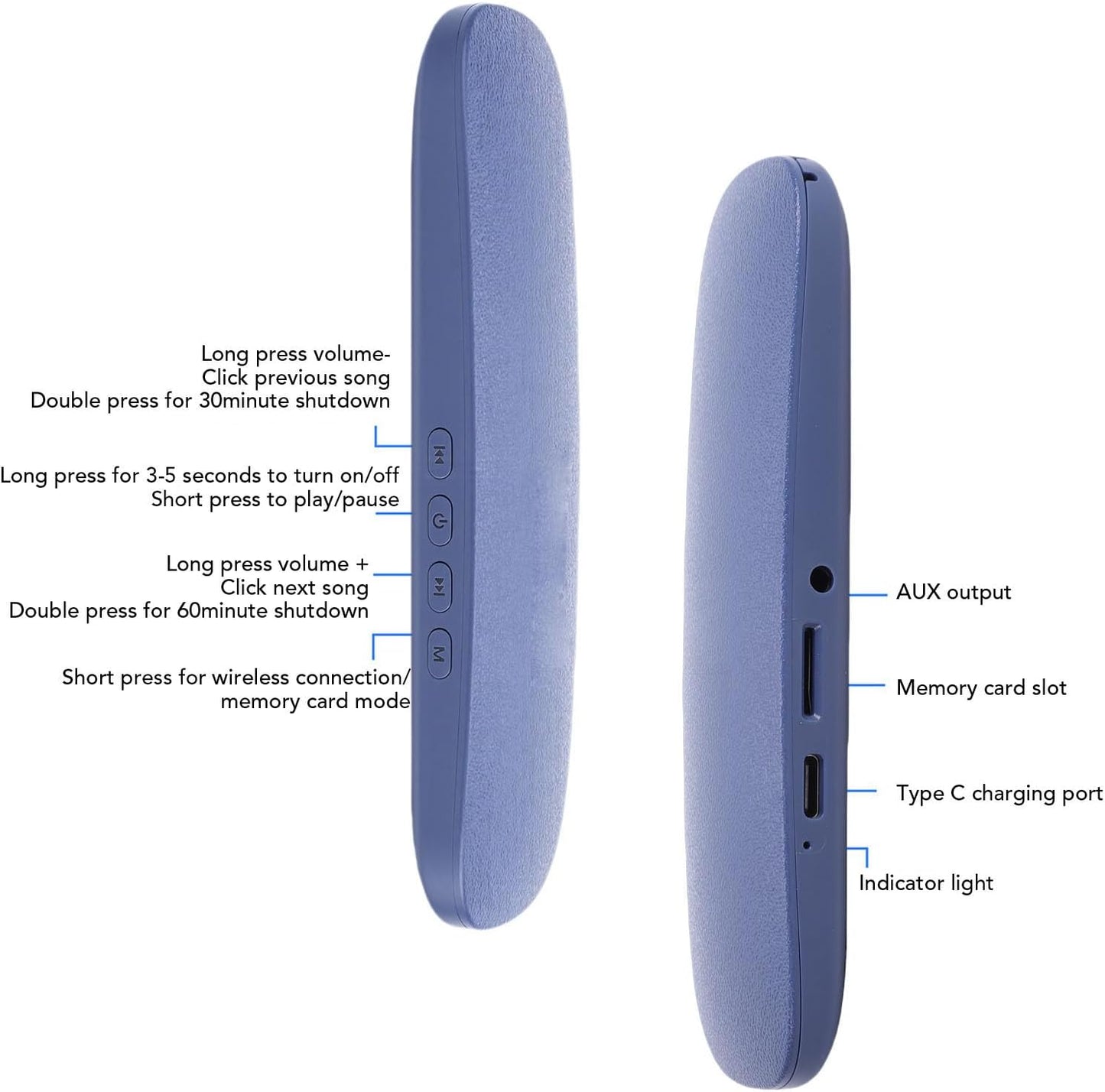 Settings Zopsc Under Pillow Speaker for Deep Sleeping, HiFi Stereo Sound White Noise Portable Bluetooth Pillow Speaker