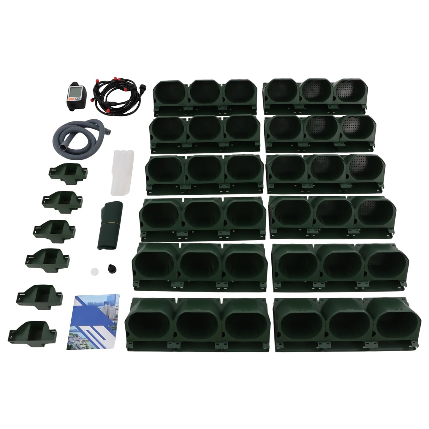 BRICZUNA Self Watering Planter Wall Mounted with Timer, 36 Pots Stackable Vertical Garden Planters,Wall Plant Flower Pot Holder,for Herbs Vegetables,Flowers