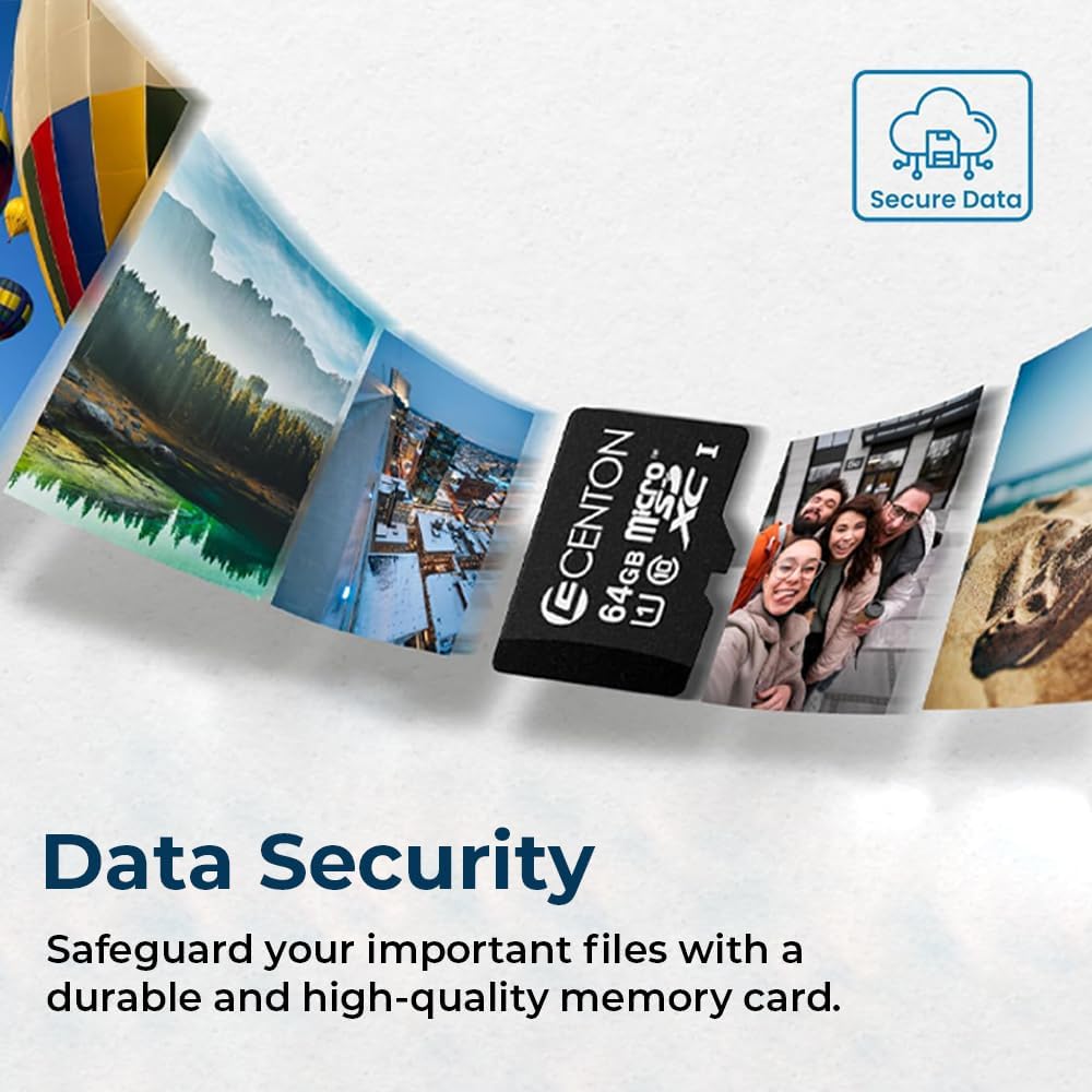 Centon A1 V10 U1 10 64GB, 3 Pack Electronics Micro SD Card, UHS-I / / / / Class Flash Memory Card for Phones, Tablets