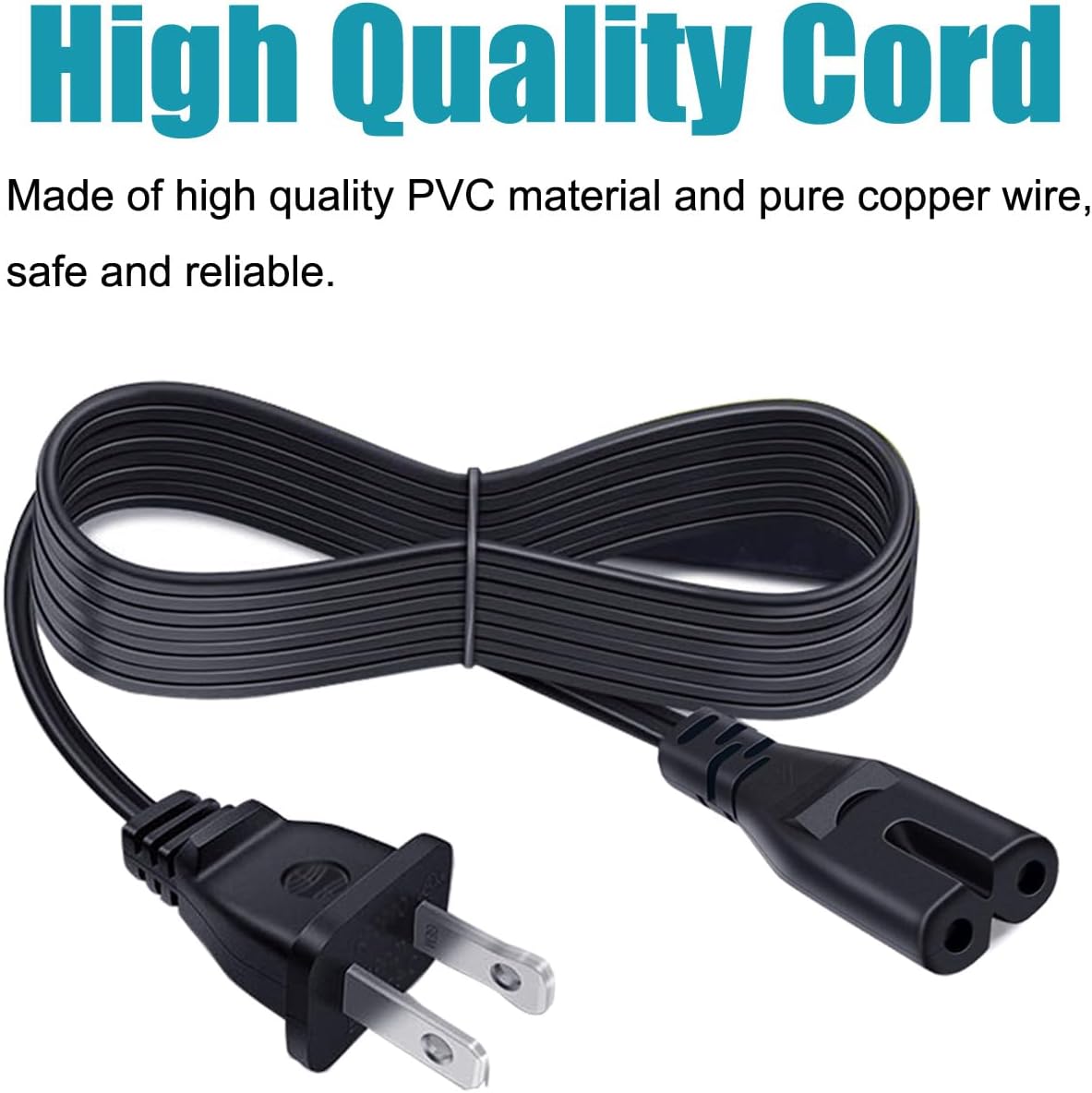 Saireed YAS-106 ATS-1080 YAS-209 YAS-209BL YAS-108 ATS1080-R YAS-207BL ATS-1060 8ft 2 Power Cord for Yamaha Sound bar