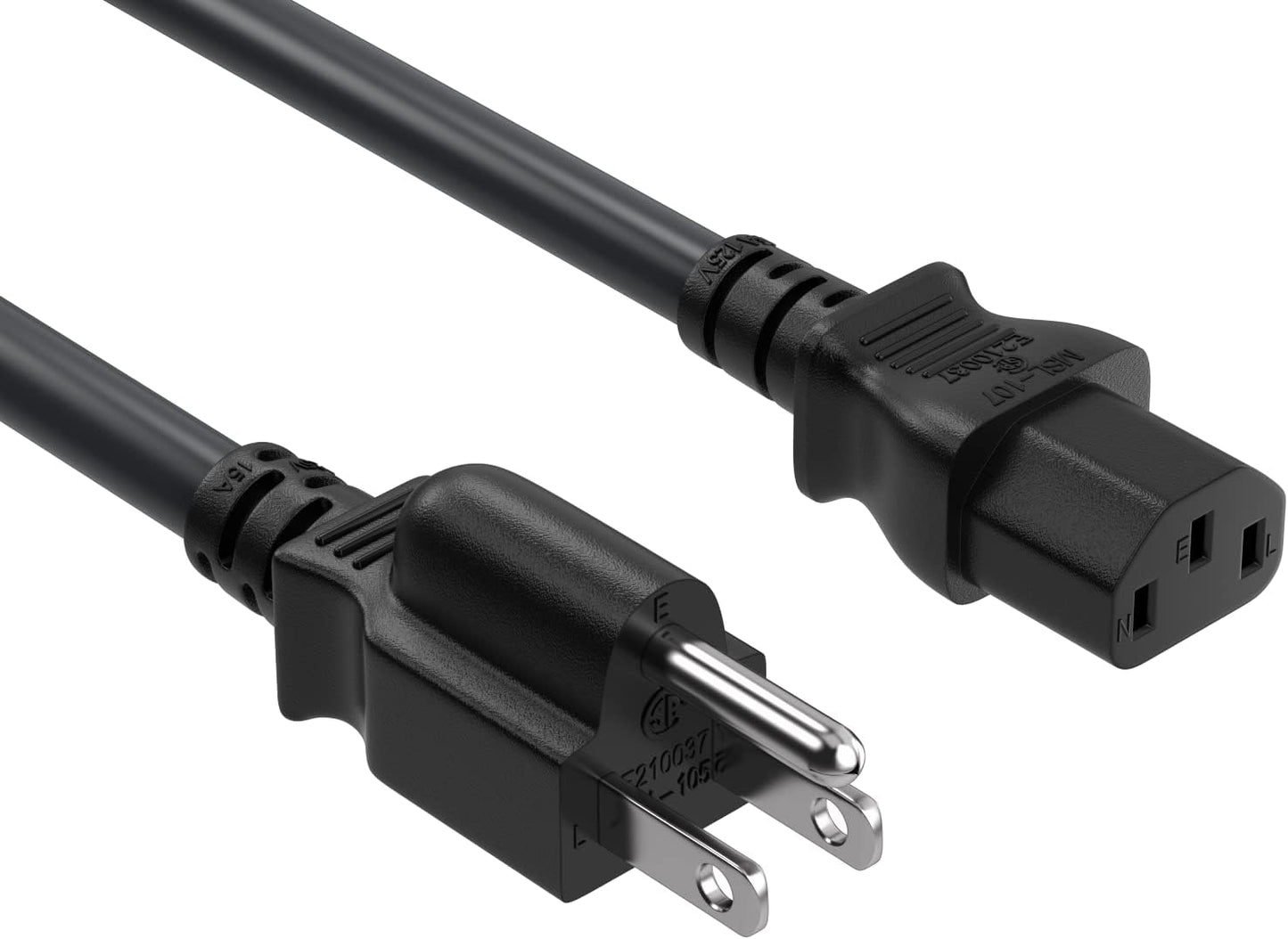 Cable Leader 5ft 18 IEC320 C13 5-15P, AWG Universal Power Cord to NEMA Extension Power Cord, Compatible with Computers