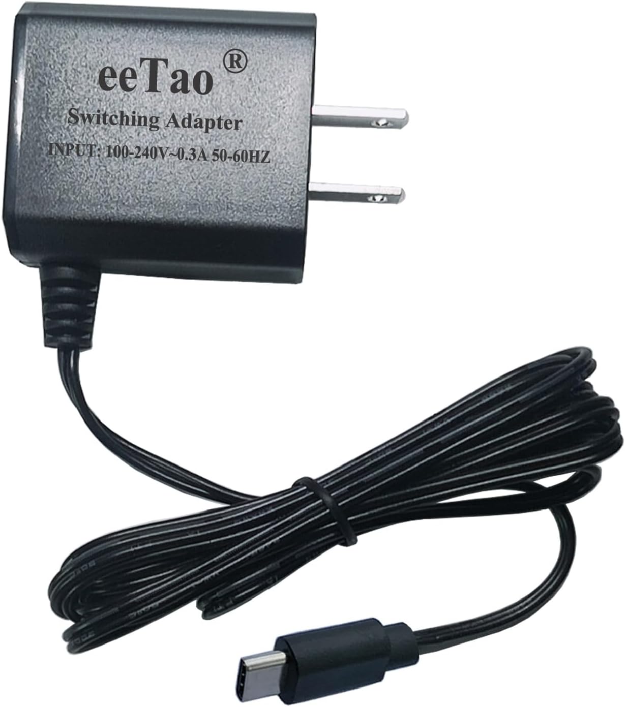 eeTao 5V CMN10D 6D 1800mAh DC5V 5VDC 5.0V USB Type C AC/DC Charger Compatible with arboleaf Neck Massager Rechargeable