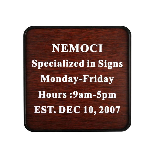 Custom Engraved Door Suite Wall Sign | Office Sign | Personalized Wall Plaque | Business Doctor Law Firm Home Office Cafe Shop | Up to 5 Text Lines | Adhesive Backed or Simple Keyhole Mounti (8" x 8")