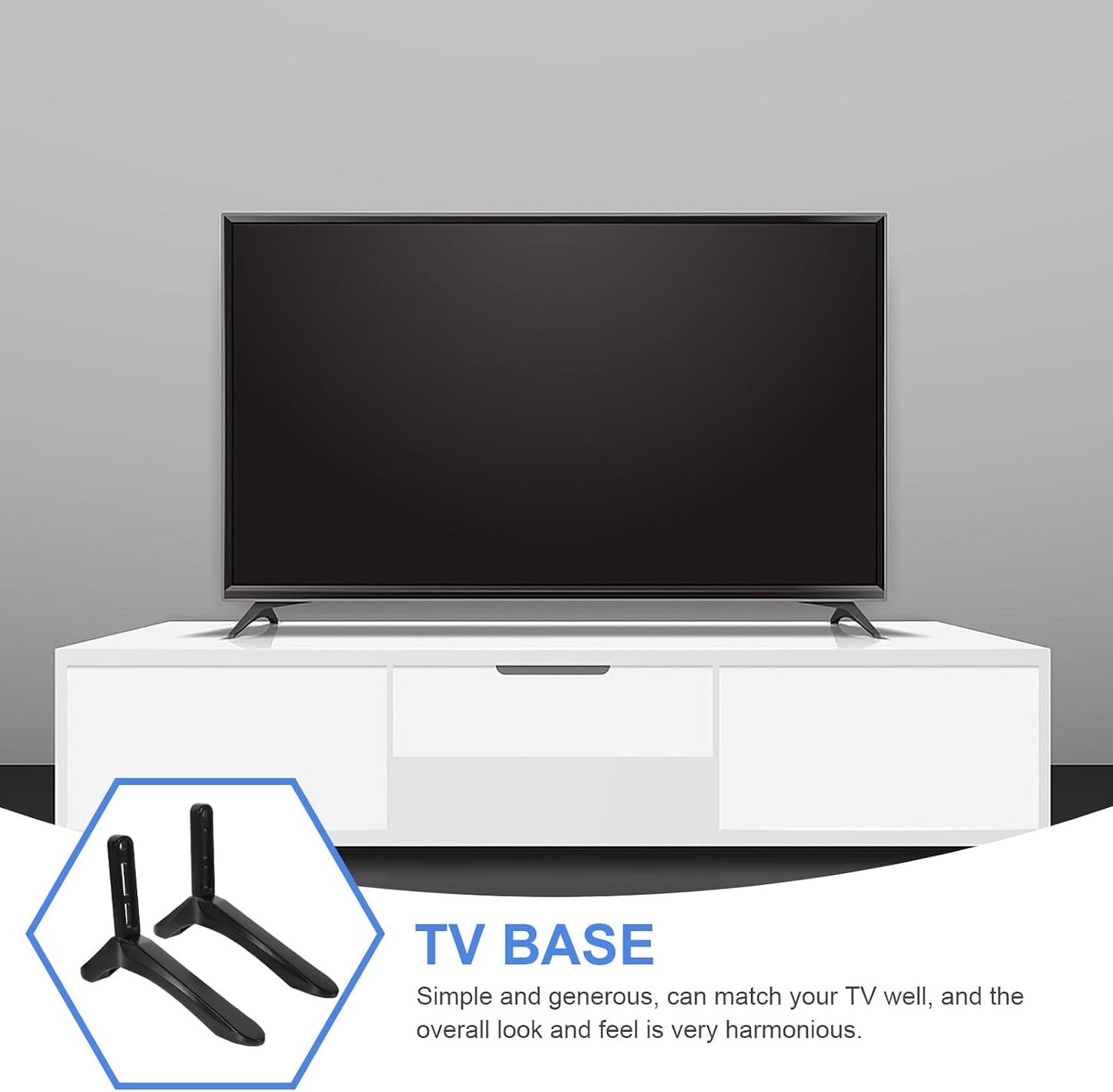 SHINEOFI Replacement TV Stand Base with Screws - Stable Holder for Home Living Room